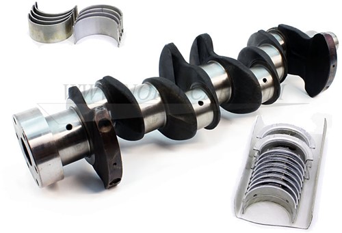 Balanced crankshaft with main and rod bearings ---ruilbasis / Exchange / Retourner / Austauschartikel----