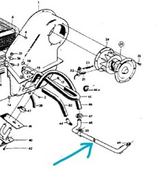 Kühlmittelrohrleitung -Gebrauchtteil Volvo Ama 140 B20 419331