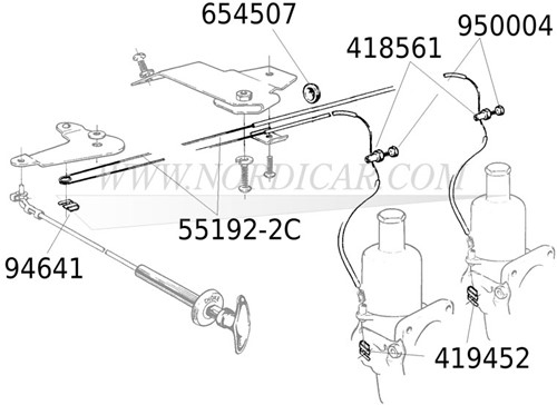 Kabeldurchführung Tachometer welle Volvo 544 210 Ama 654507-3