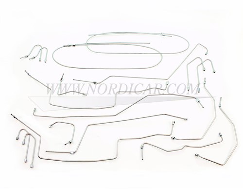 Brake line set pre-bent Volvo P1800 ('69-'73) 553109
