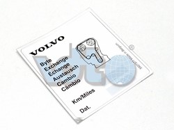 Sticker Volvo vervanging distributieriem Volvo 240 260 740 760 780 940 960 S/V90 (-98) 850 S70 V70(XC) (-00) C70 (-05) V70 (00-08) XC70 (01-07) V7 5927377