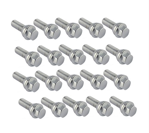 Radbolzen Satz 20 Stück Verzinkt Volvo V70 (00-08) XC70 (01-07) V70 (08-) XC70 (08-) XC90 (03-) XC60 (-17) S60 (-09) S60 (11-18) S60CC S80 9485474