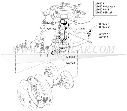 Schokbreker Voor Std: Monroe of Volvo Origineel Volvo Ama 1800 276479-2