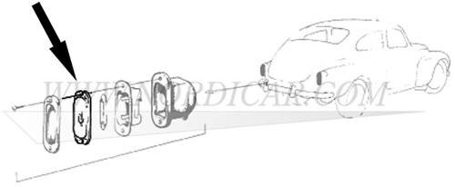 Glas kentekenplaatverlichting gebruikt Volvo PV544 655362