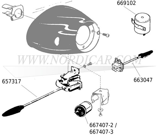 Switch Indicators Volvo Amazon 657317-2