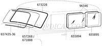 Trim moulding, Glas Windscreen chromed Kit for both sides Volvo 544 210 657435-3