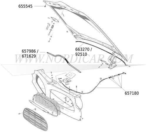 Stootrubber motorkappunt Volvo Ama 655545-2
