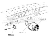 Commutateur de clignotant Volvo P210 PV544 -pièce utilisée Volvo PV 544 658333-3