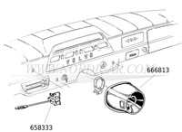 Support de montage supérieur, Colonne de direction -pièce utilisée Volvo 544 210 658204-2