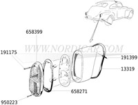 Screw, Taillight housing Volvo 544 950223-2