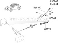 Halter, Bremsseil Ankerplatte Rechts Klemme Volvo 544 210 Ama 1800 658844-3