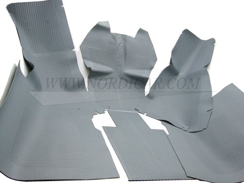 Floor rubber mat set Gray complete kit Volvo 544 210 1947-1968 659476