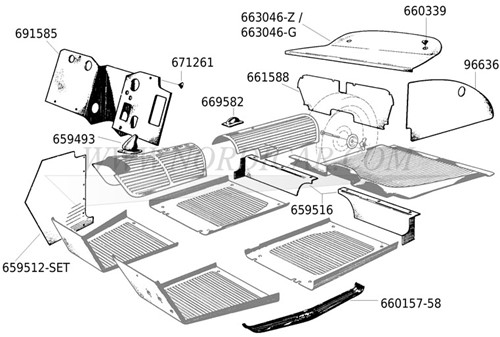 Cardboard plate trunk- Front Volvo PV 661588