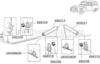 Halter Schalldämpfer Endschalldämpfer Volvo 210 Ama -60 666133-2