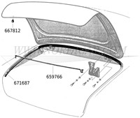 Rubber bump stop- bootlid Volvo 120 130 667812-2