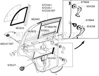 Door seal- Right front or Left rear Volvo Amazon 130 120 220 672155-2
