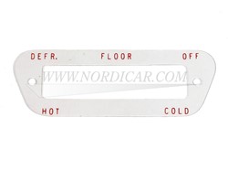 Aufkleber Heizung Volvo 544 210 Engelse tekst 660527