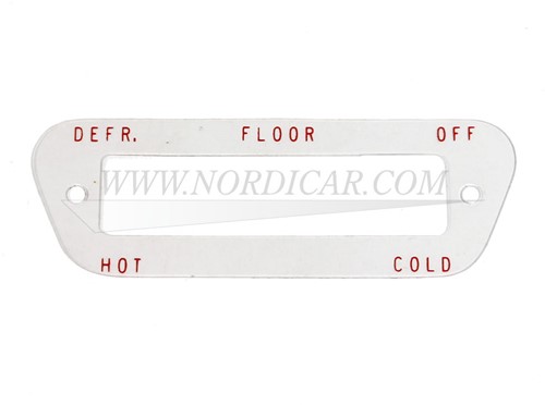 Text plate for heater Volvo 544 210 Engelse tekst 660527