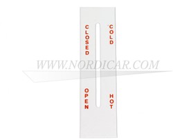 Tekstplaat kachel bediening Volvo Ama engels 660529