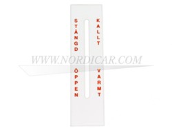 Tekstplaat kachel bediening Volvo Amazon Zweedse tekst 660530