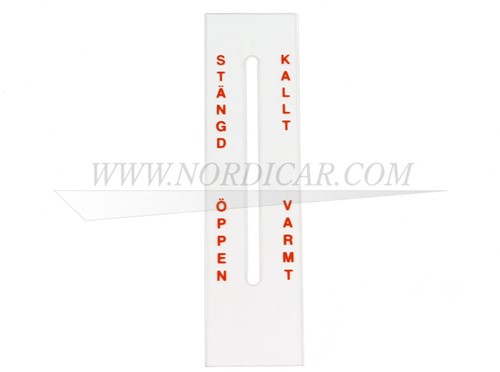 Autocollant de chauffage Volvo Amazon Zweedse tekst 660530