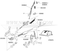 Câble, frein à main Volvo 544 Amazon 658842-2