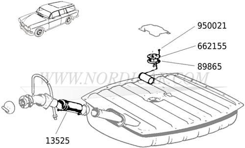 Fuel tank sender unit Volvo Amazon combi P220 662155-2