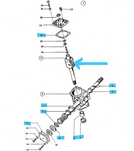 Kit de révision de boîtier de direction complet LHD Volvo Amazon (-'67) P1800S P1800E 662347-3