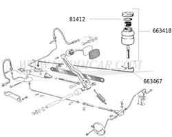 Brake line master cylinder / reservoir Volvo 444 445 544 210 663467