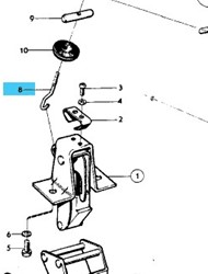 Crochet de verrouillage du coffre à bagages - pièce utilisée Volvo Ama P120 P130 663889