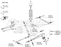 Buchse, Farhrwerk Hinterachse Längslenker ENV Volvo Amazon 1800 -67 ook voor Spicer M30 1966 653460-2