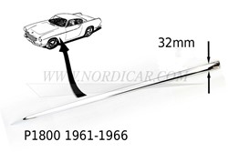 Zierleiste Kotflügel vorne- links Volvo P1800S 1961-1966, 32mm 664622