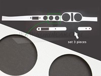 Armaturenbrettsatz Aluminium 3-teilig Volvo P1800S ('61-'67) RHD 665993