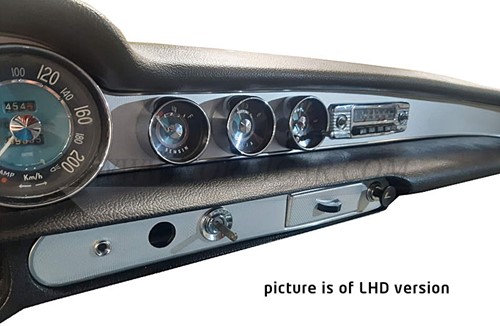 Tableau de bord en aluminium 3 pièces Volvo P1800S ('61-'67) RHD 665993-2