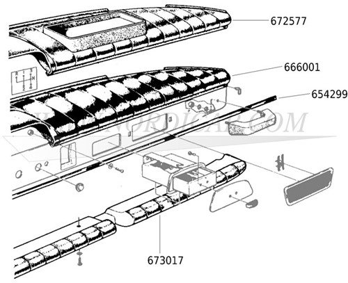 Cache tableau de bord  Volvo Amazon 666001-2