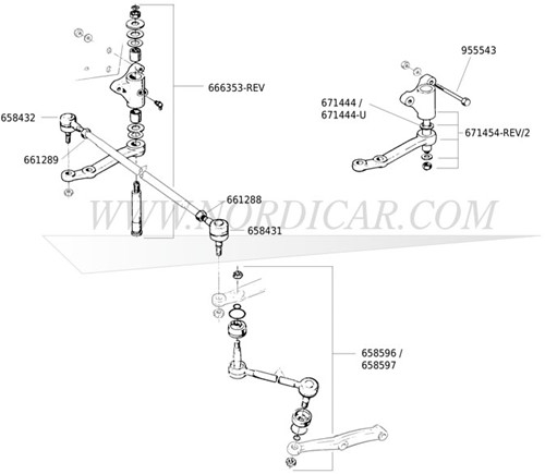 rotule de direction Gauche Volvo Amazon P1800S E ES 658596-2