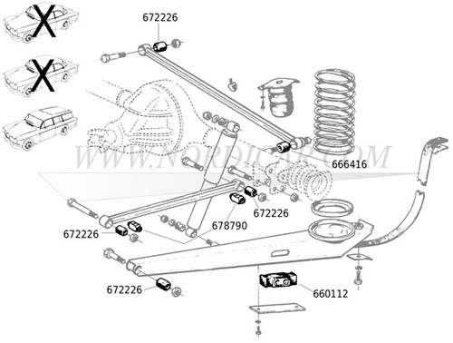 Buchse Hinterachse Volvo Ama 1800 672226-2