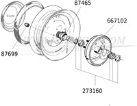 Bremstrommel Vorderachse - Original Volvo Volvo 444 445 544 210 Ama 667102-3