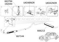 Front silencer Volvo PV544 B18 667144-2