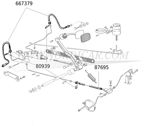 Bremsschlauch Hinterachse- L=40cm Volvo 544 Ama 87695-3