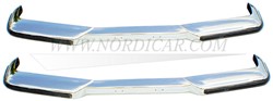 Bumper set complete- stainless steel Front and Rear Volvo P1800 ('65-'73) 668326
