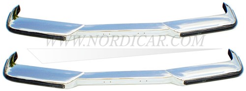 Bumper set complete- stainless steel Front and Rear Volvo P1800 ('65-'73) 668326