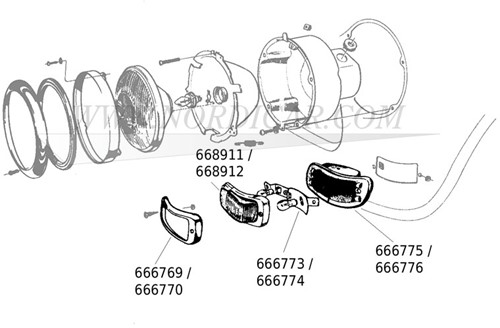 Flasher casing rubber- Right Volvo Amazon 666776-2