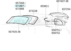 Windscreen- tinted Volvo 544 210 671887