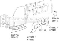 Achterscherm rep. plaat Rechts Volvo 445 210 672183-2