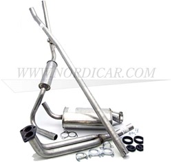 Exhaust set stainless steel complete Volvo Amazon 67- 672196