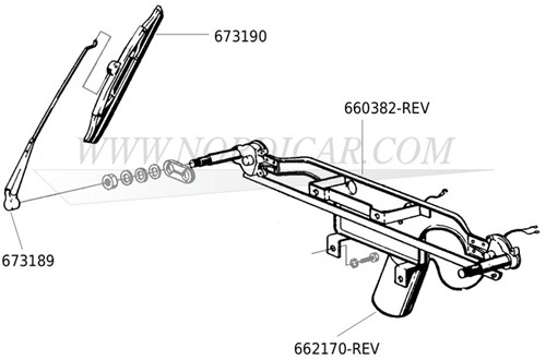 Linkage, Wiper mechanism ---ruilbasis / Exchange / Retourner / Austauschartikel-----2