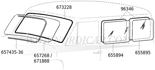 Seal, Windscreen Volvo 544 210 673228-2