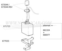 Réservoir lave-glace -pièce utilisée Volvo Ama 1800 140 671723-3