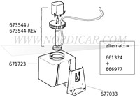 Window washer reservoir Volvo Ama 1800 140 671723-2